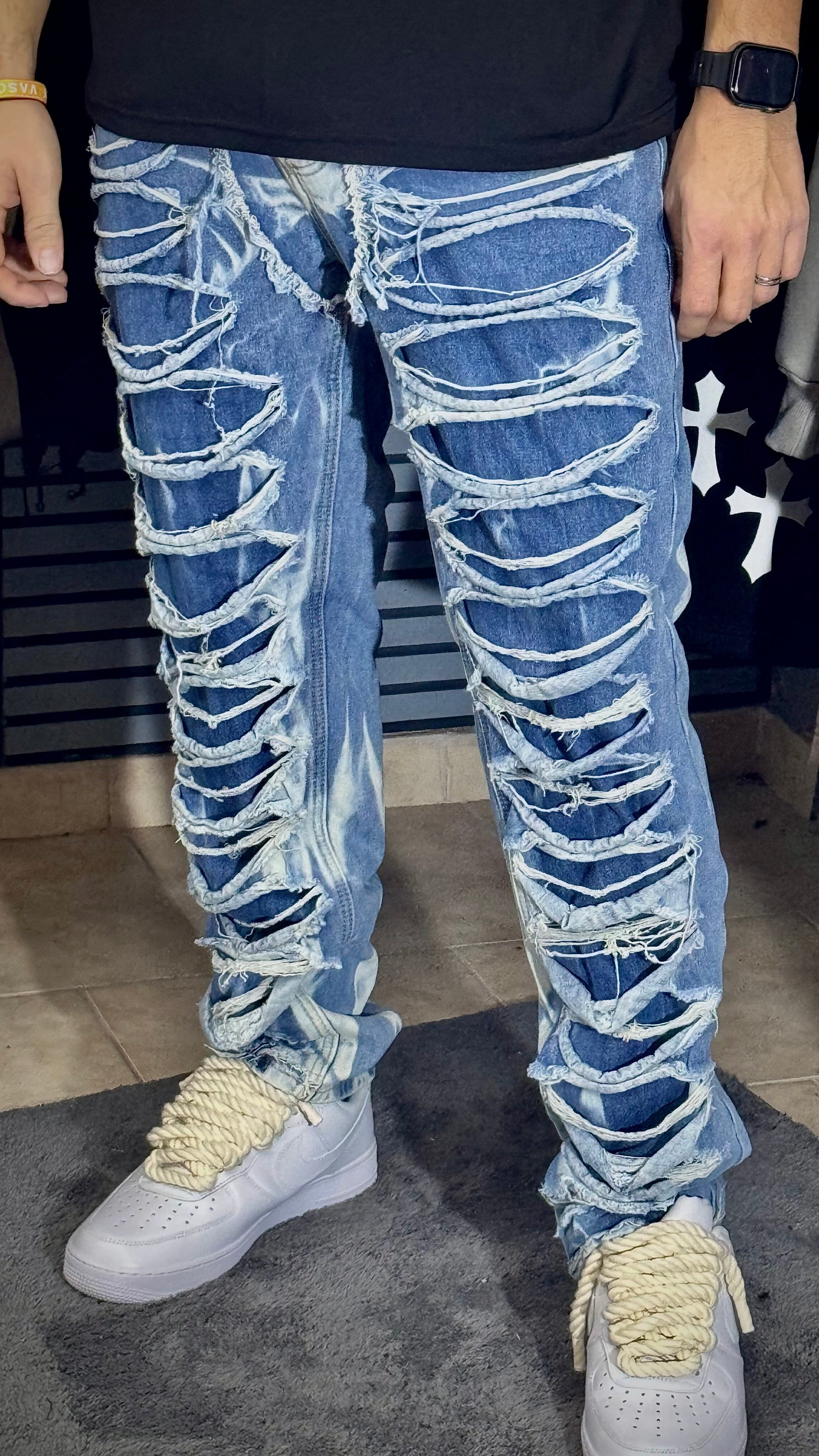 JEANS STRAPPO CHIARI