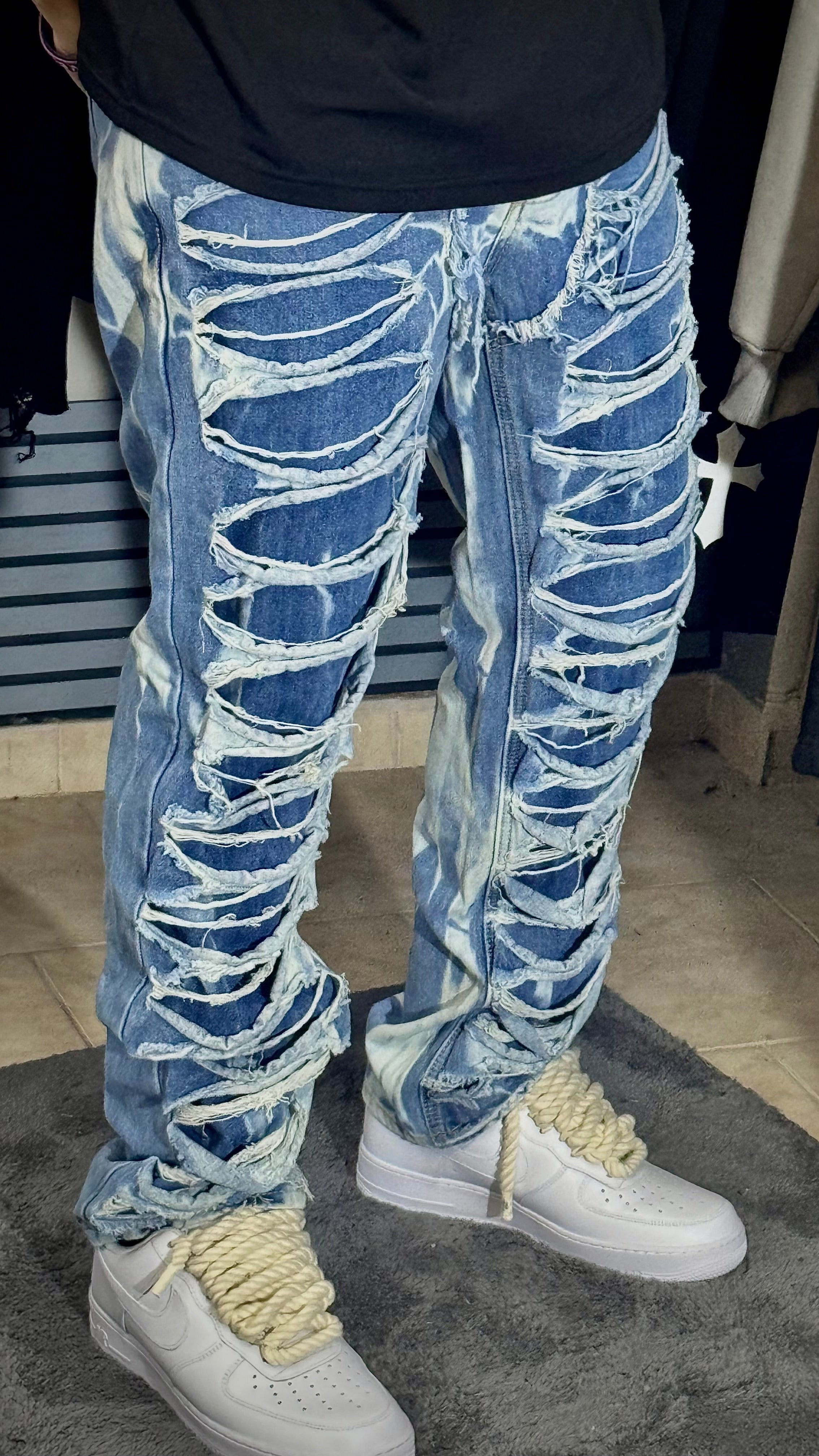 JEANS STRAPPO CHIARI