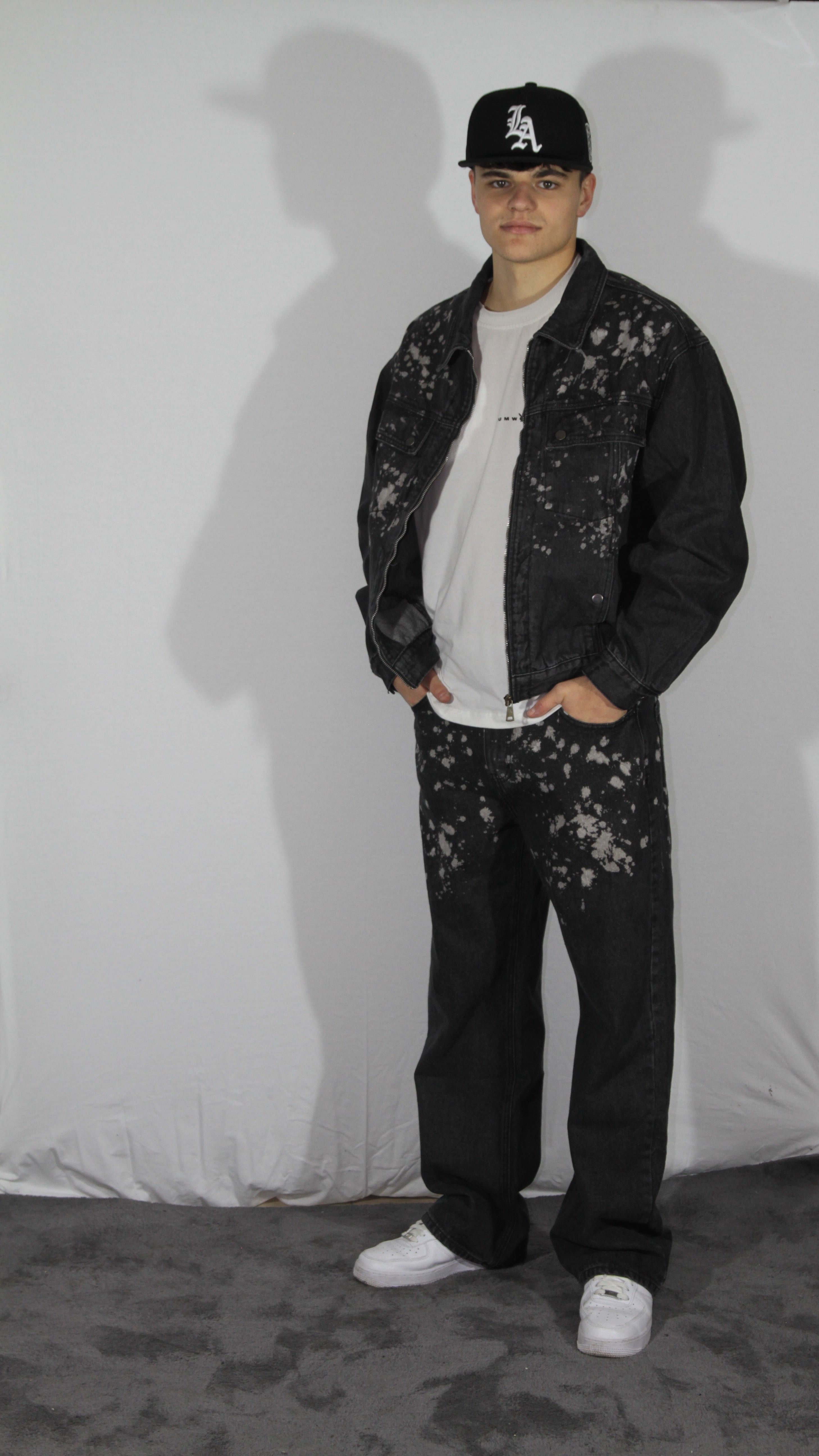 DENIM BAGGY BLEACH DROPS