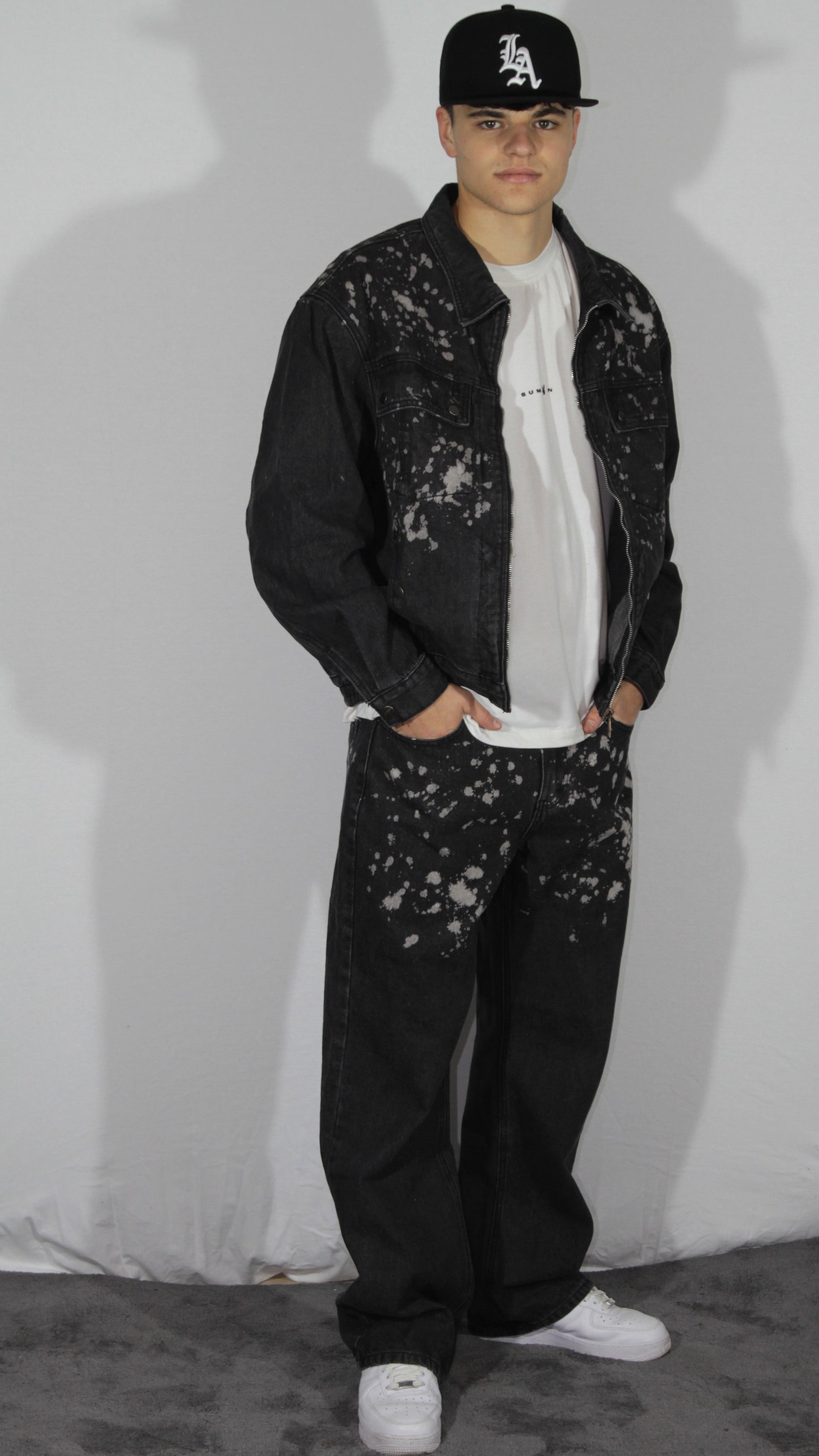 DENIM BAGGY BLEACH DROPS