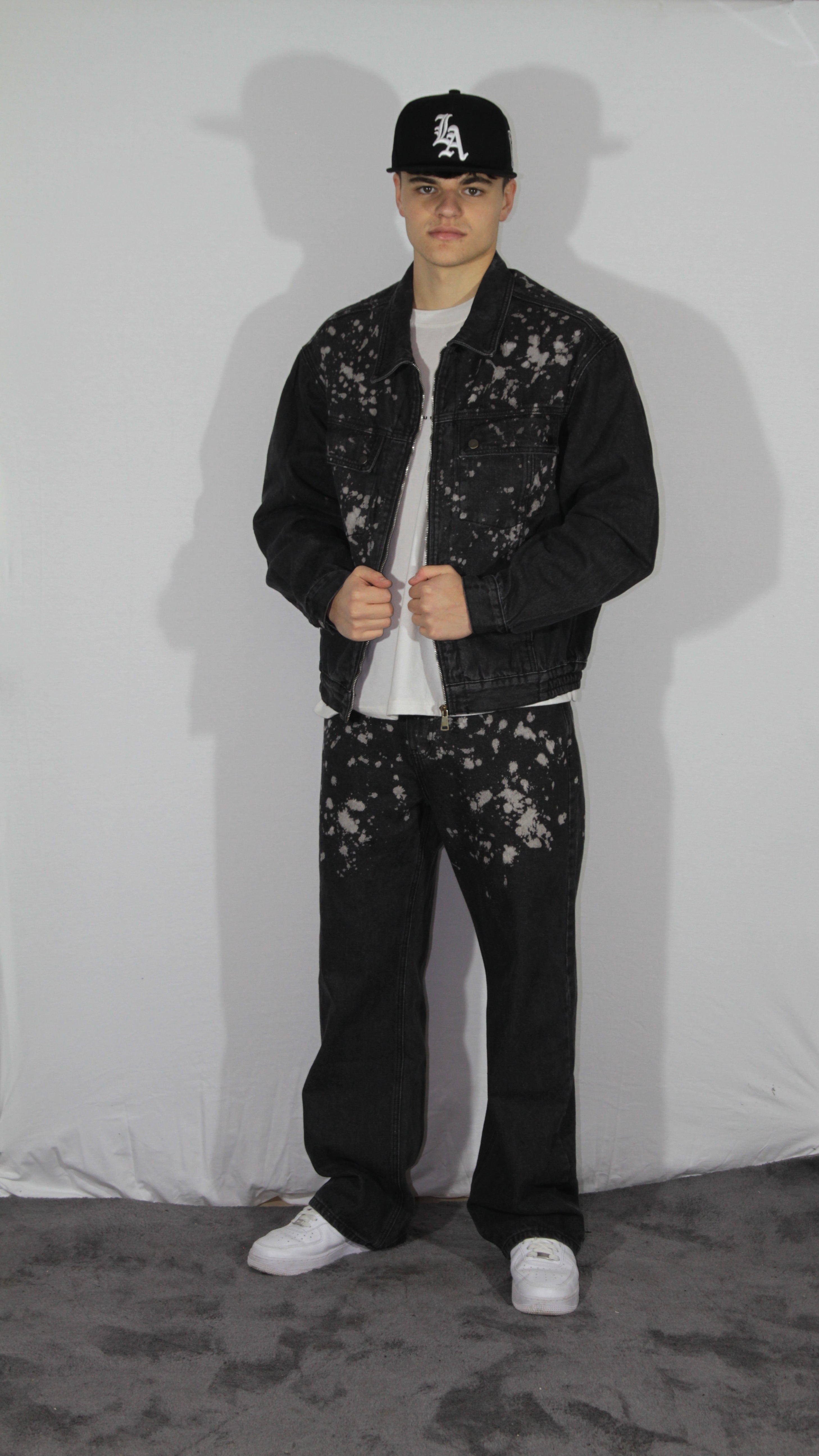 DENIM BAGGY BLEACH DROPS